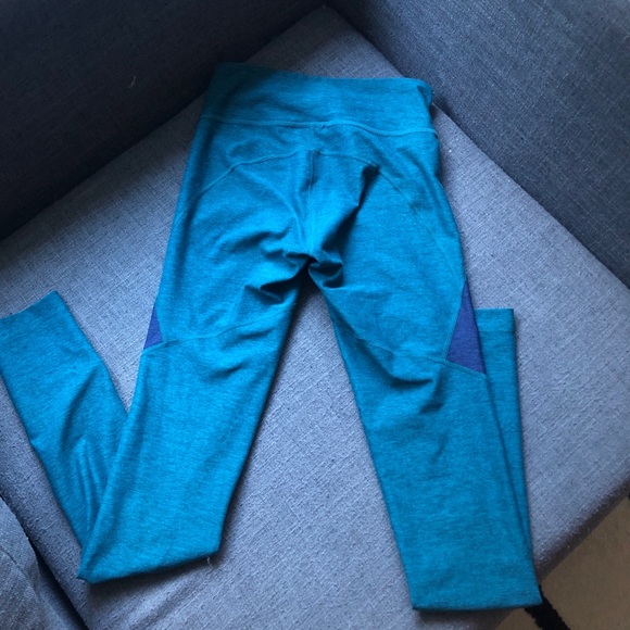 Outdoor Voices Two Tone Leggings - Green/Blue - Picture 2 of 4